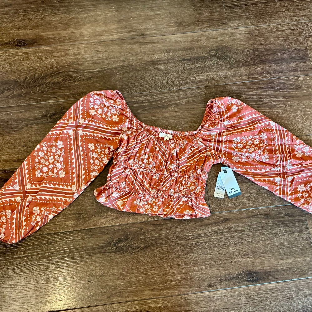 NWT Rip Curl Soleil Rust Long Sleeve Top